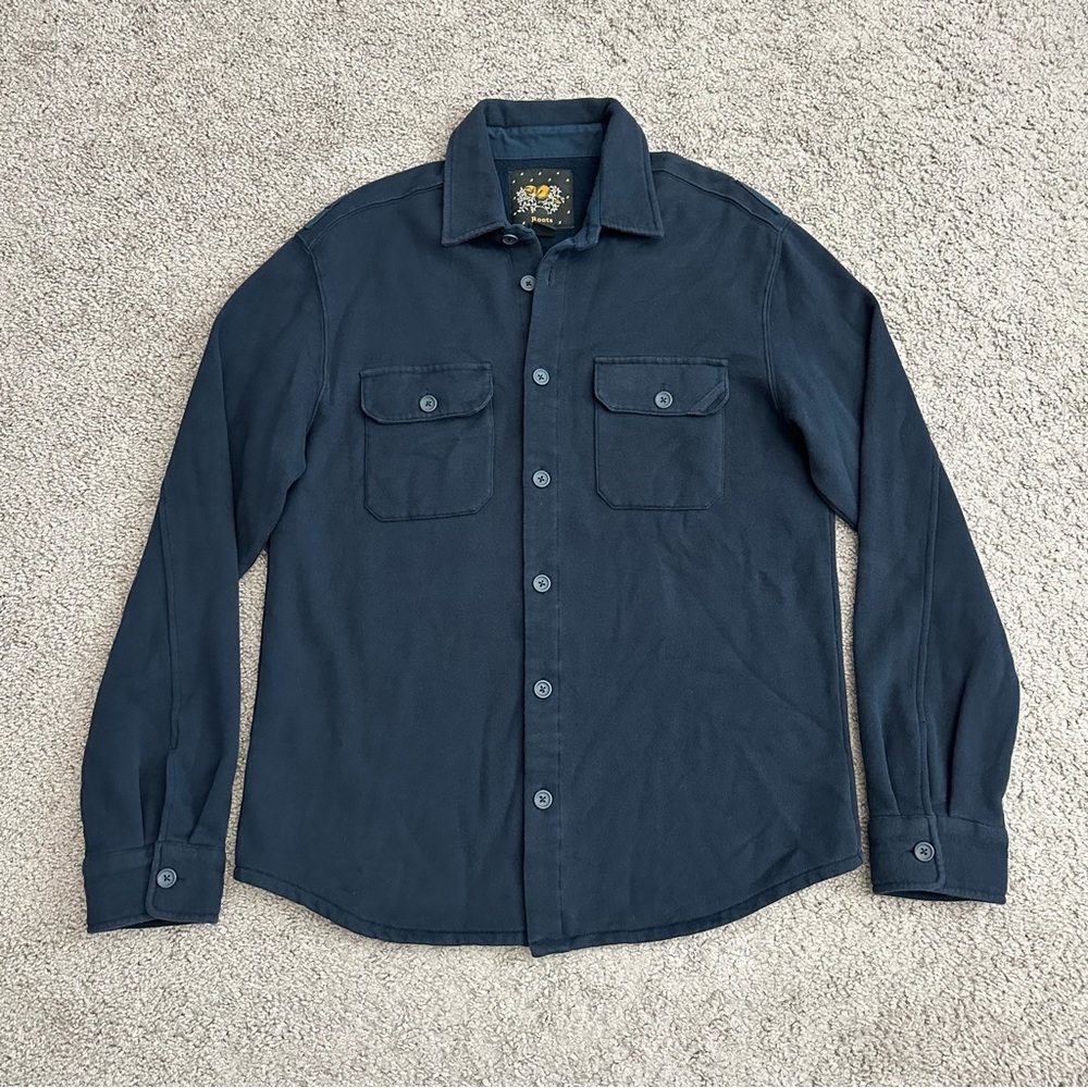 Roots Button Up Shirt Jacket Shacket Size XL